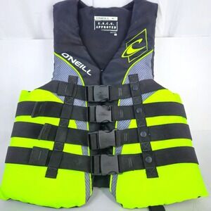 O'Neill Model 710 Life Vest USCG Approved Type III PFD Neon Yellow Black Sm mens